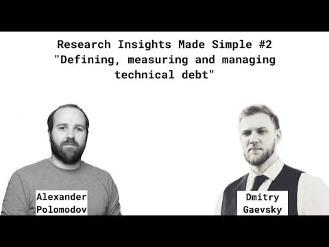 Defining, measuring and managing technical debt - YouTube cover