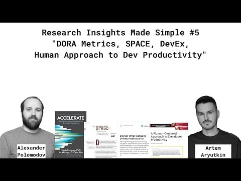 DORA Metrics, SPACE, DevEx, Human Approach to Dev Productivity - YouTube cover