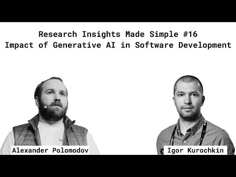 Impact of Generative AI in Software Development - YouTube cover