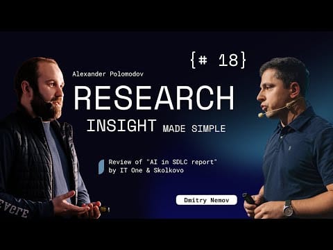 Review of AI in SDLC report by IT One & Skolkovo - YouTube cover