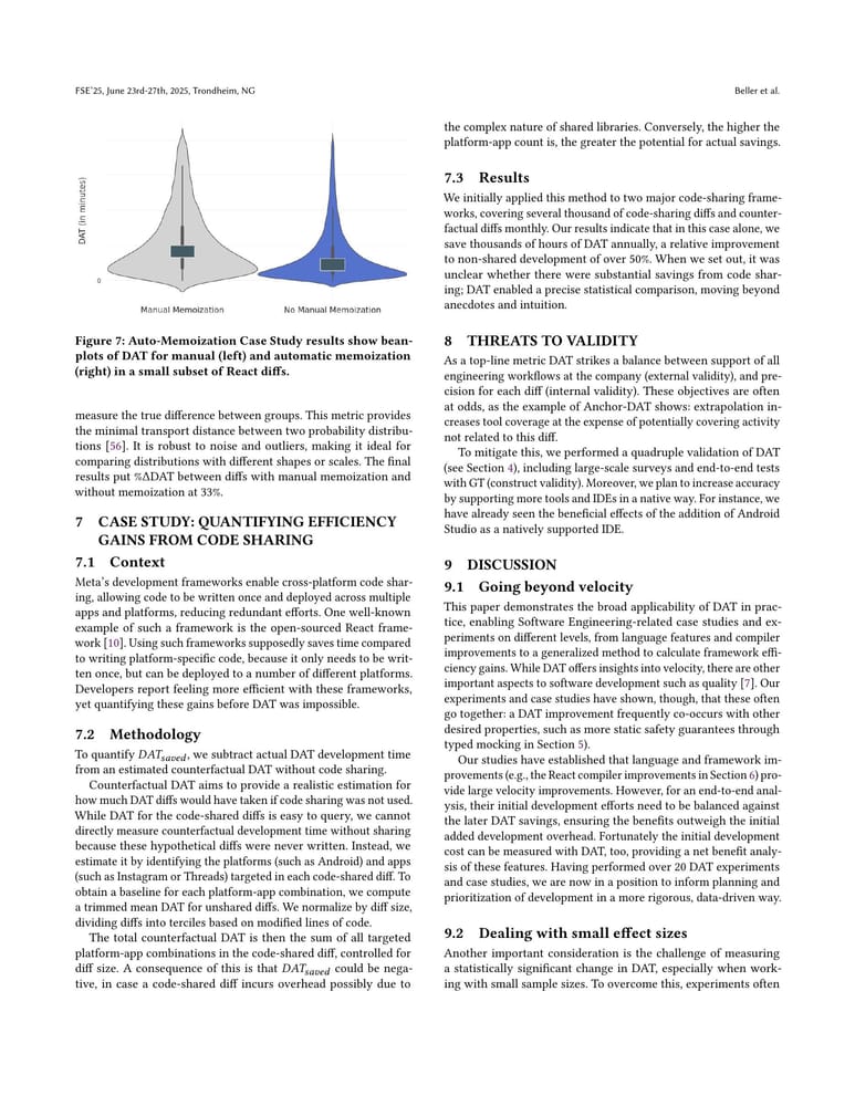 Figure 7: DAT distribution for manual and automatic memoization